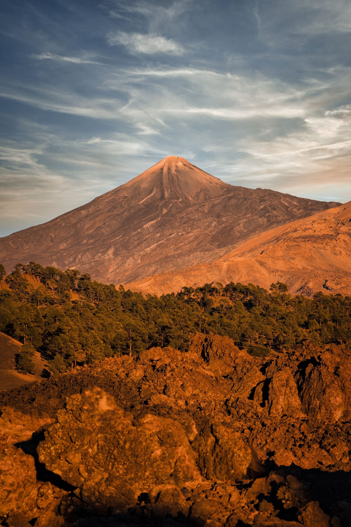 Teide i kveldssol, Tenerife
